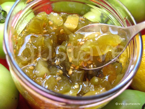 Confiture de tomates vertes au citron