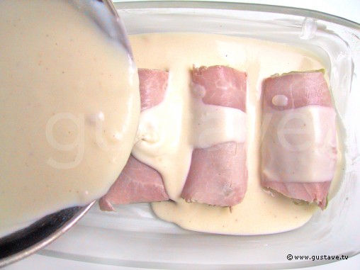 Préparation Endives au jambon gratinées - étape 5