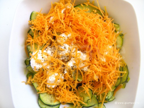 Préparation Gratin de courgettes à la mimolette - étape 2