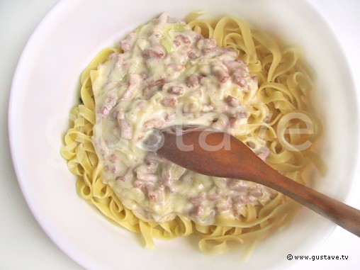 Préparation Pâtes carbonara - étape 3