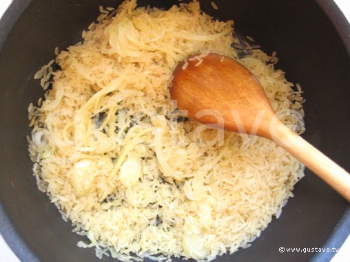 Préparation Risotto aux champignons et au pistou - étape 5