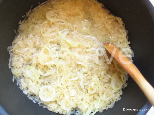 Préparation Risotto aux champignons et au pistou - étape 6