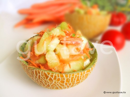 Salade de melon et crudités