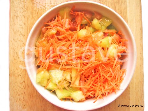 Préparation Salade de melon et crudités - étape 5