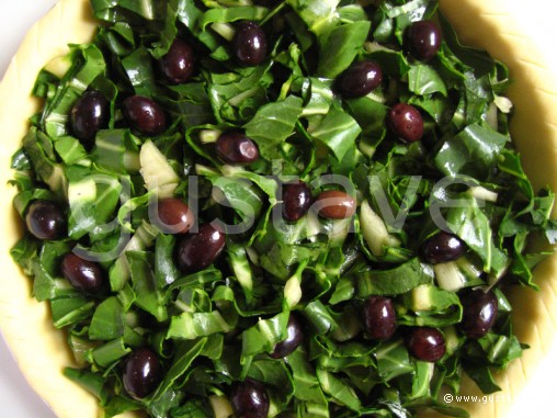 Préparation Tarte aux blettes et aux olives niçoises - étape 4
