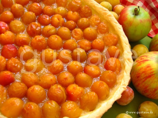 Tarte aux mirabelles et aux pommes