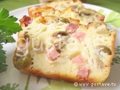 Cake au jambon et aux olives