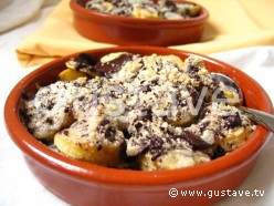 Crumble aux bananes et au chocolat