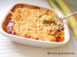 Crumble de rhubarbe au gingembre