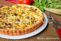 Quiche au poireau et au roquefort