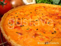 Quiche à la tomate, au lard et au gingembre