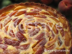 Tarte aux pêches à la crème citronnée