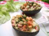 Avocats aux crevettes roses