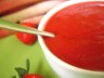 Coulis de fraises et rhubarbe