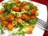 Salade de patates douces au curry et à la ciboulette