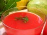 Soupe fraîche à la pastèque, à la menthe et au citron
